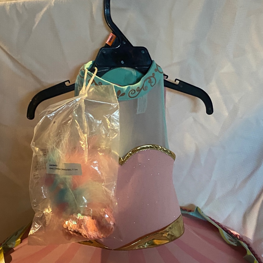 Kids Sparkle Dress with Gold Trim costume or dress up